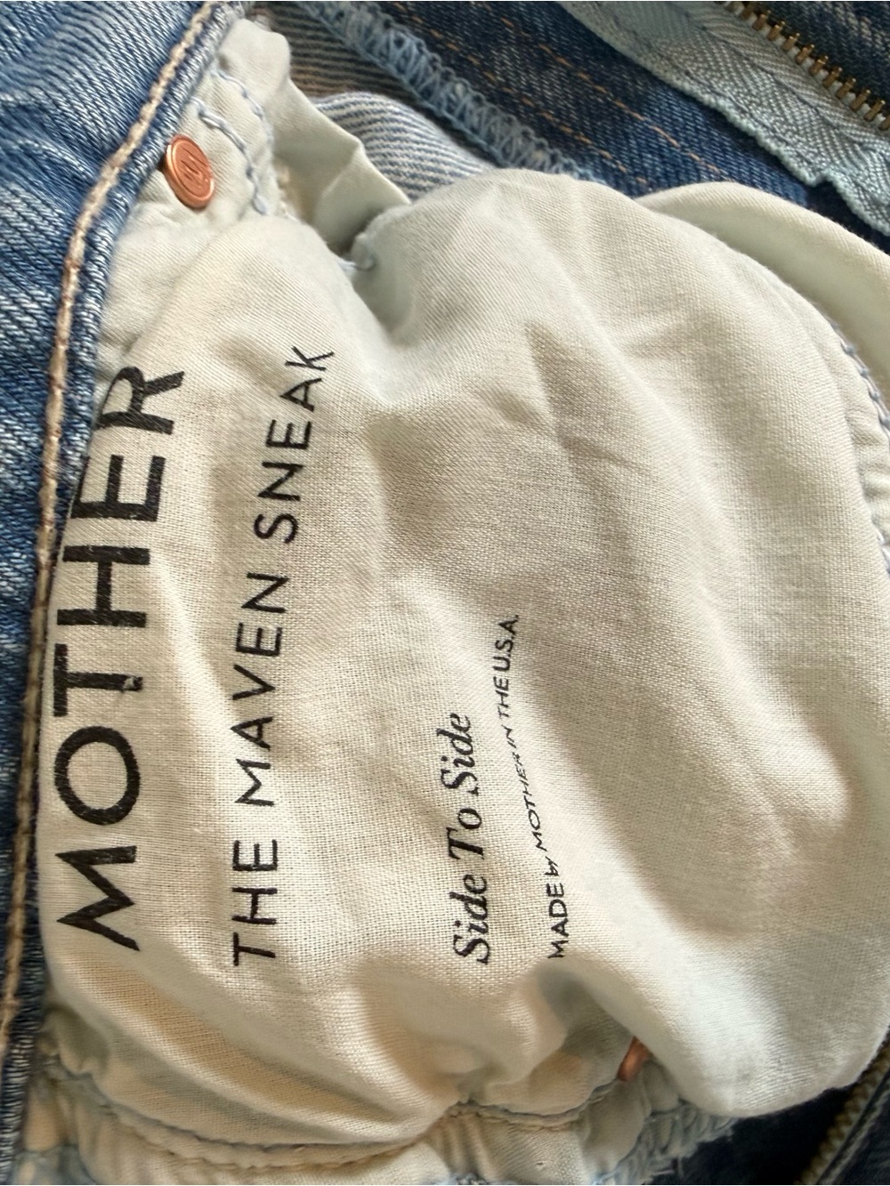 NWT MOTHER THE MAVEN SNEAK, size 28 - Picture 6 of 7